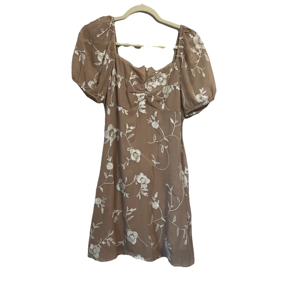 Altar'd State Brown Floral Midi Dress